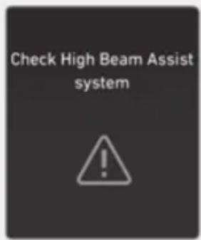 Check High Beam Assist system