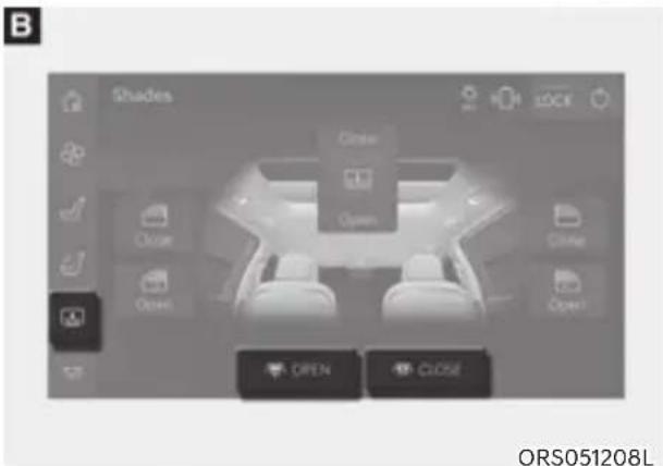 B Shades Open Close Open Open CLOSE ORS051208L