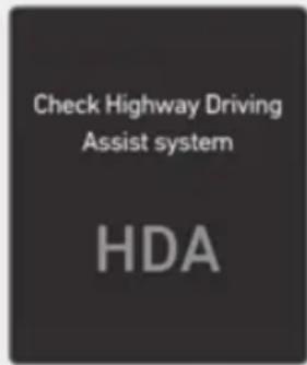 Check Highway Driving Assist system HDA