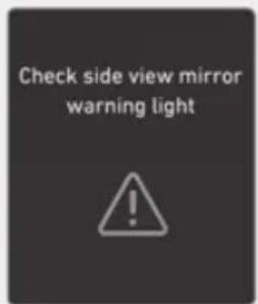Check side view mirror warning light