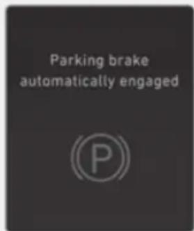 Parking brake automatically engaged ©P