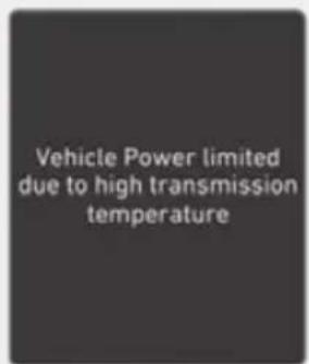 Vehicle Power limited due to high transmission temperature