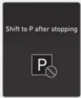Shift to P after stopping P