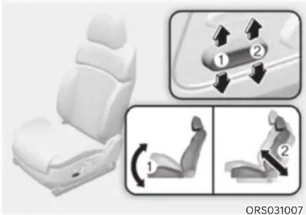 HYUNDAI Genesis G90 (2023) - Seat cushion tilt/height adjustment - 1