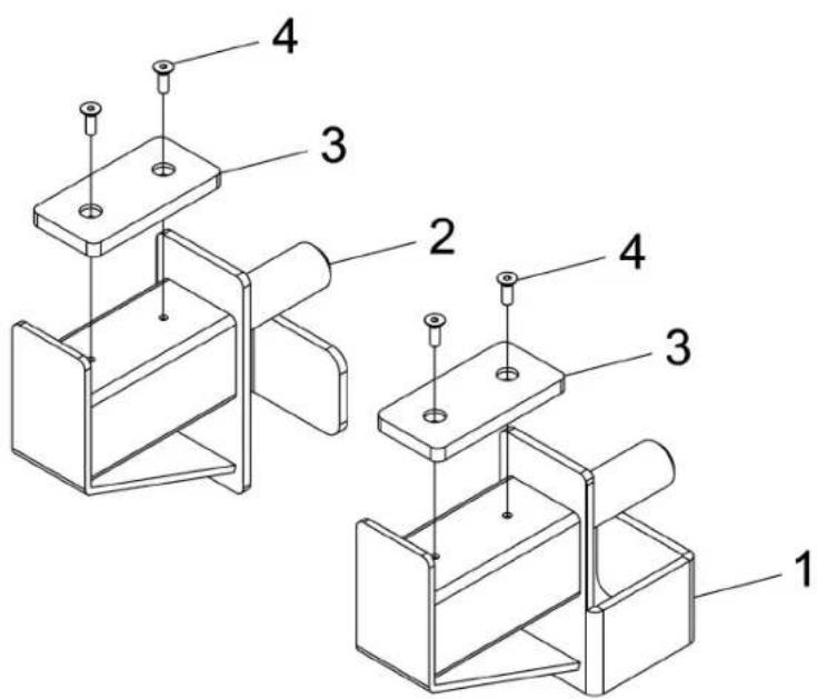 TAURUS Power Cage Set - Explosionszeichnung: Hooks für den Power Cage Premium - 1