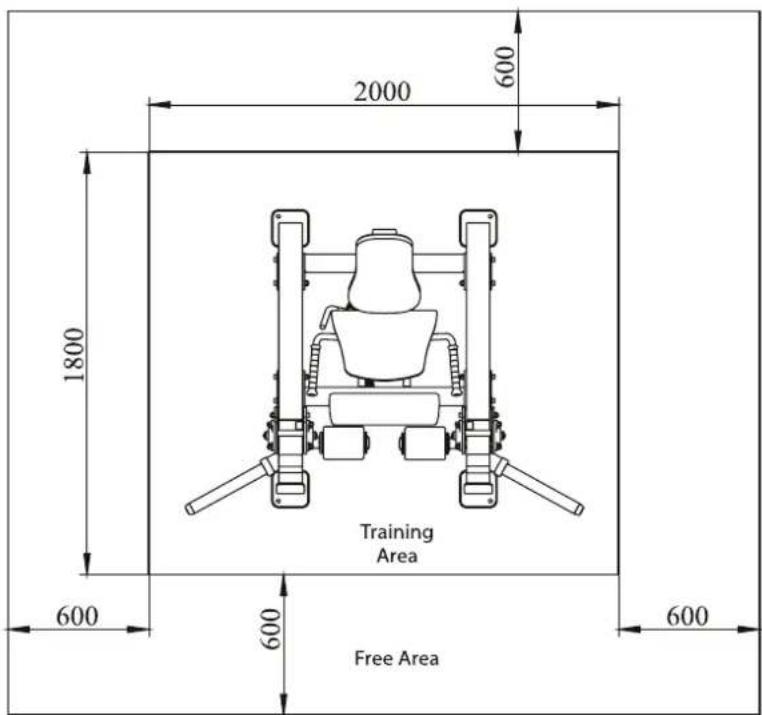 2000 600 1800 Training Area 600 600 Free Area 600