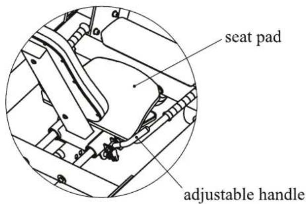 seat pad adjustable handle