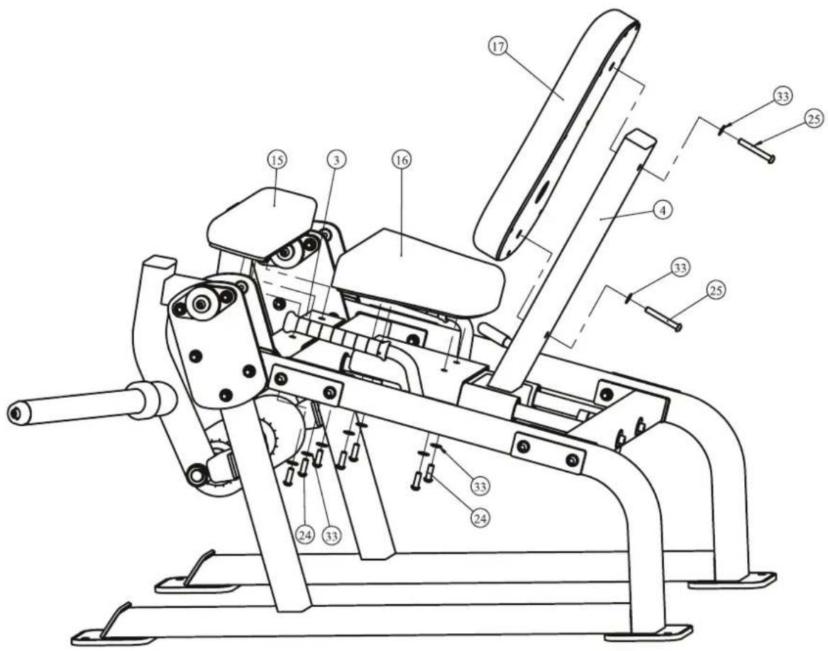 Technical diagram of a mechanical device with numbered components for identification