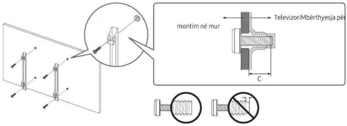 montim në mur TelevizoriMbërthyesja për C