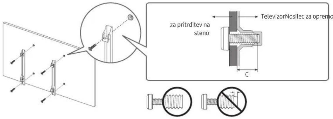 za pritrditev na steno TelevizorNosilec za opremo C