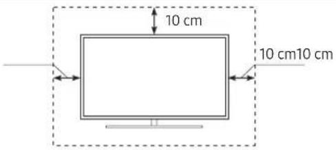 SAMSUNG QE85Q80TAT - Zagotavljanje ustreznega prezračevanja televizorja - 1