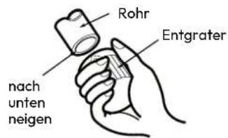 Rohr Entgrater nach unten neigen