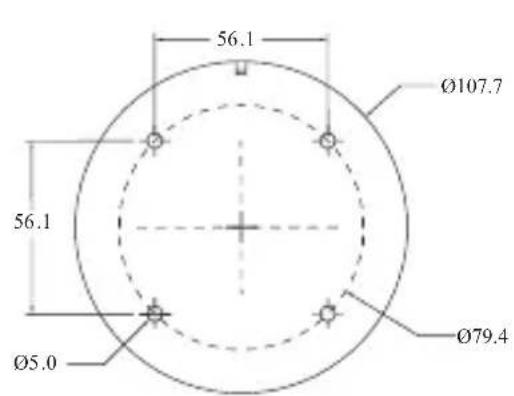 56.1 Ø107.7 56.1 Ø5.0 Ø79.4