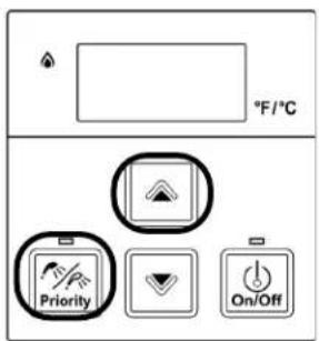 °F/°C Priority On/Off