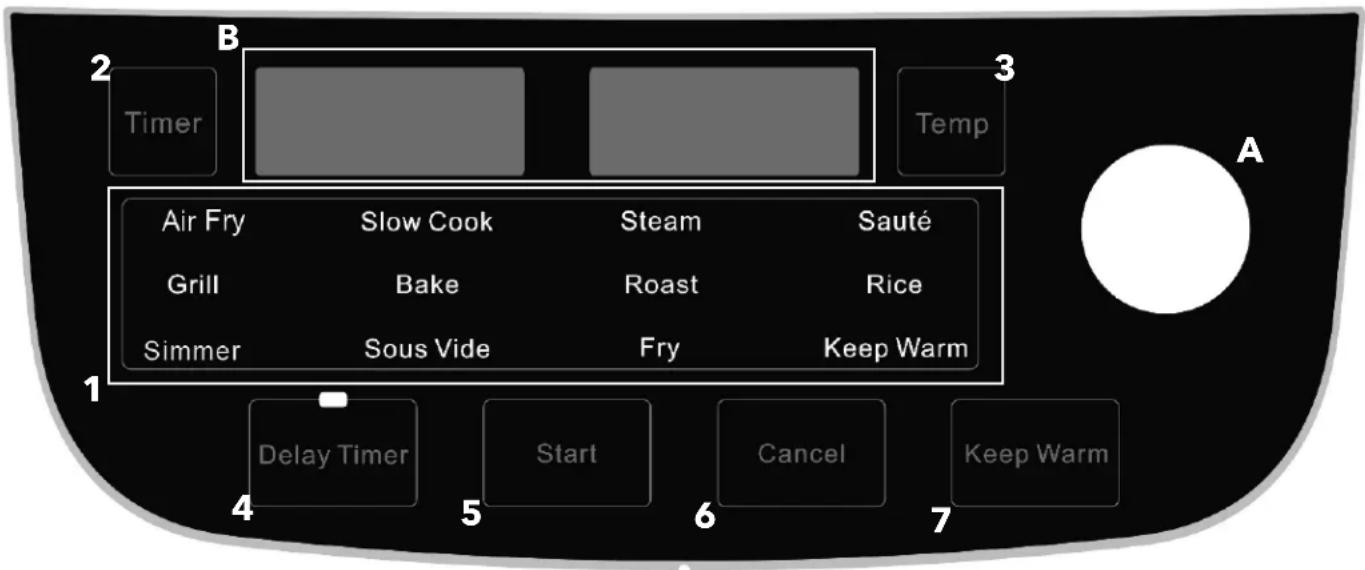 PowerXL Grill Air Fryer Combo 12-in-1 MFC-AF-8 - Using The Digital Control Panel - 1