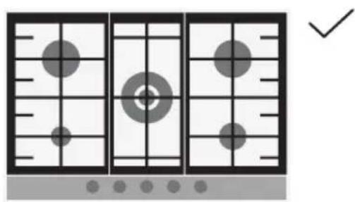Diagram showing three grid-based positions with circles and a checkmark in the corner, likely illustrating a scoring or logic puzzle.