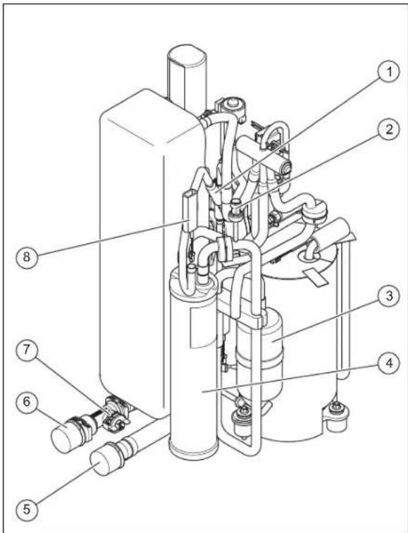 VAILLANT aroTHERM plus VWL 65/6 A 230V - Konstrukcinės dalys, įrenginys, gale - 3
