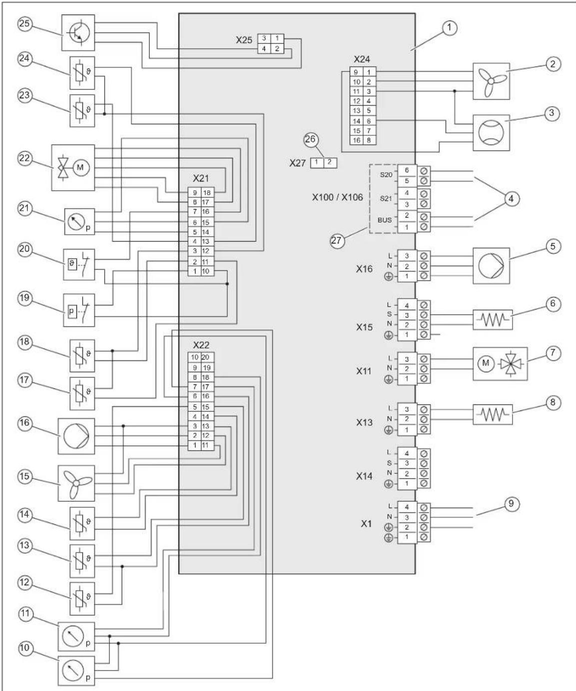 VAILLANT aroTHERM plus VWL 125/6 A - C.3 Aansluitschema, sensoren en actoren - 1