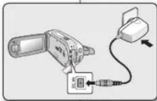 SAMSUNG VP-MX10H - Verwenden des Netzteils für den Memory Camcorder - 1