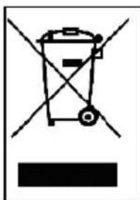 Diagram showing a trash bin crossed out by diagonal lines, indicating no waste or discharge.