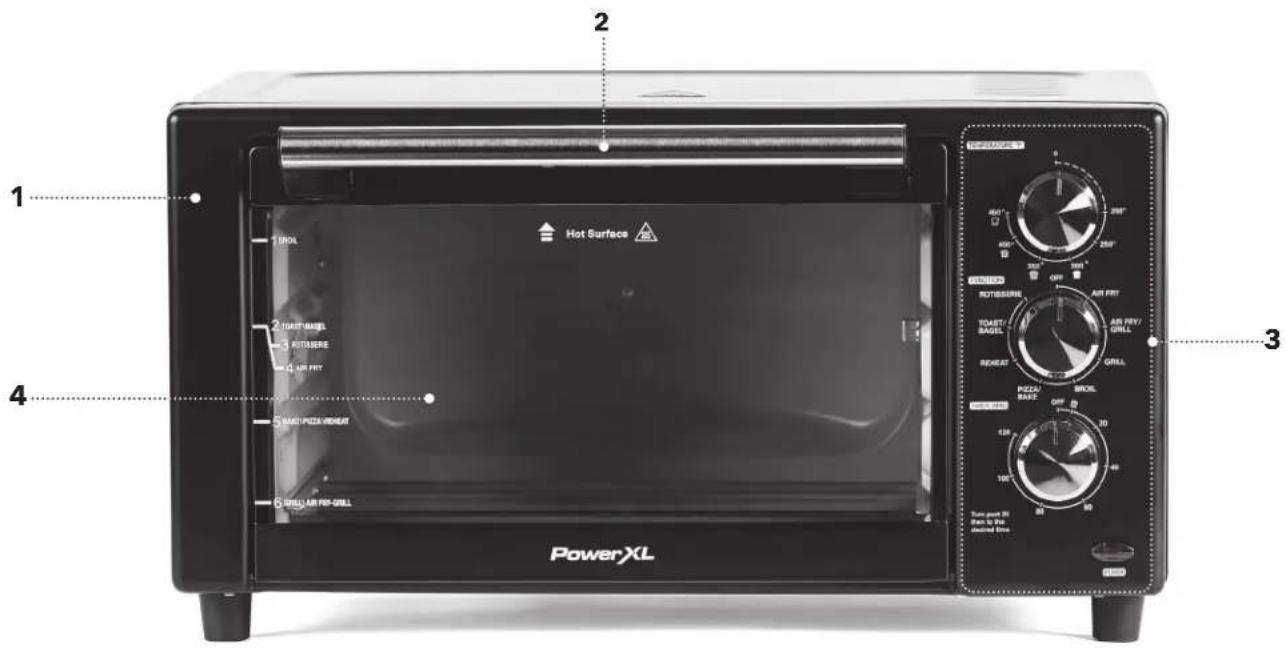 PowerXL Air Fryer Grill B-AFO-002G - Parts & Accessories - 1