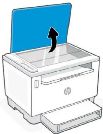 HP LaserJet 1504w - So legen Sie ein Original auf das Scannerglas - 1
