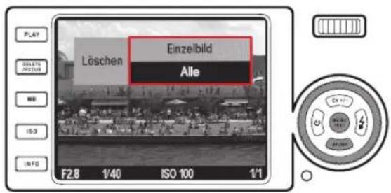 Löschen Einzelbild Alle F2.8 1/40 ISO 100 1/1