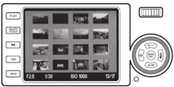 PLAY DELETE INFO WB ISO INFO F2.8 1/30 ISO 1000 13/17 RIV: 1000 RIV: 1000 RIV: 1000