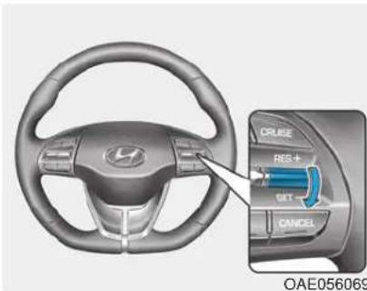 HYUNDAI Ioniq HEV (2018) - To decrease Cruise Control speed - 1
