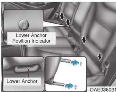 Lower Anchor Position Indicator Lower Anchor OAE036031