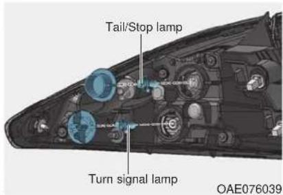 Tail/Stop lamp Turn signal lamp OAE076039