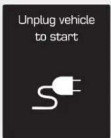 Unplug vehicle to start