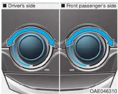 Driver's side Front passenger's side OAE046310