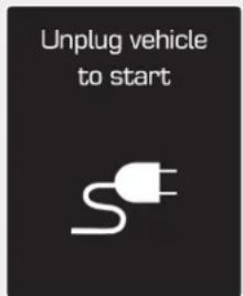 Unplug vehicle to start
