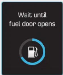 Wait until fuel door opens