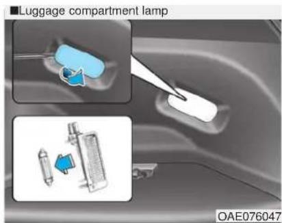 Luggage compartment lamp OAE076047
