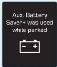 Aux. Battery Saver+ was used while parked - +
