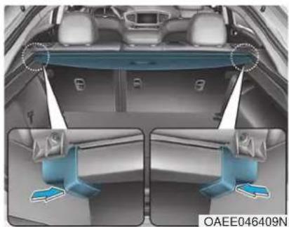 HYUNDAI Ioniq HEV (2018) - To remove the cargo security screen - 1