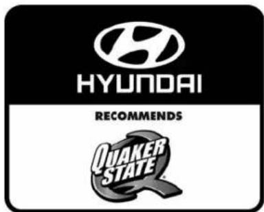 HYUNDAI RECOMMENDS QUAKER STATE