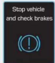 Stop vehicle and check brakes