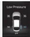 HYUNDAI Ioniq HEV (2018) - Low Tire Pressure LCD Display with Position Indicator - 2
