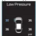 HYUNDAI Ioniq HEV (2018) - Low Tire Pressure LCD Display with Position Indicator - 1