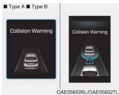 Type A Type B Collision Warning Collision Warning OAE056026L/OAE056027L