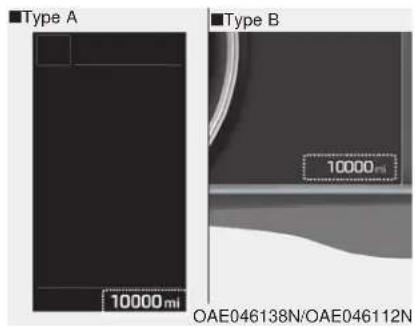 Type A 10000 mi Type B 10000 mi OAE046138N/OAE046112N