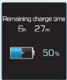 Remaining charge time 6h 27m 50%