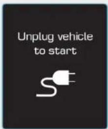 Unplug vehicle to start