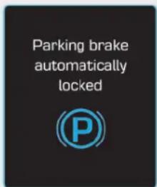 Parking brake automatically locked