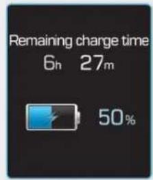 Remaining charge time 6h 27m 50%