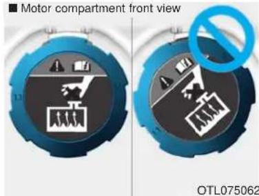 ■ Motor compartment front view OTL075062