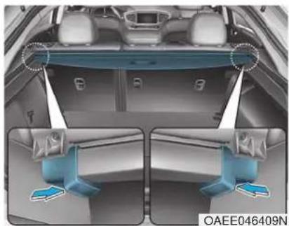 HYUNDAI Ioniq EV (2018) - To remove the cargo security screen - 1